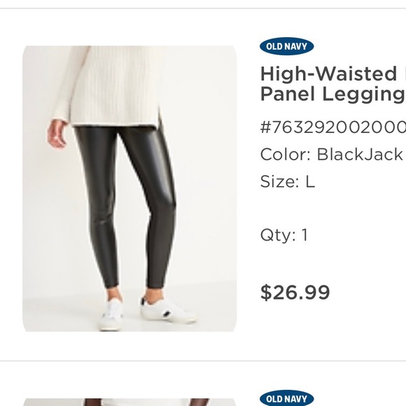 Old Navy Pants Jumpsuits Brand New Faux Leather Leggings